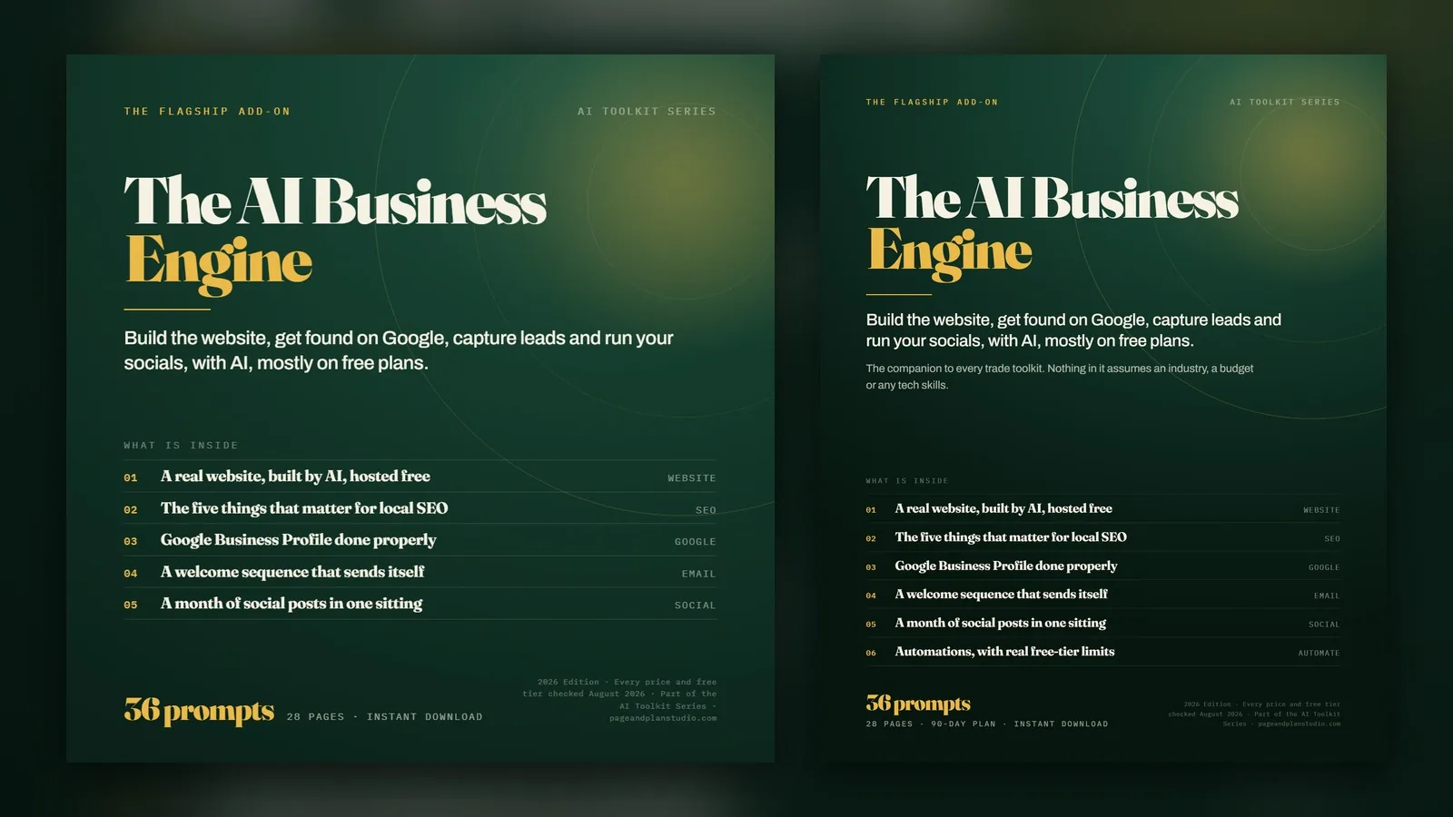 The AI Business Engine: cover and pages