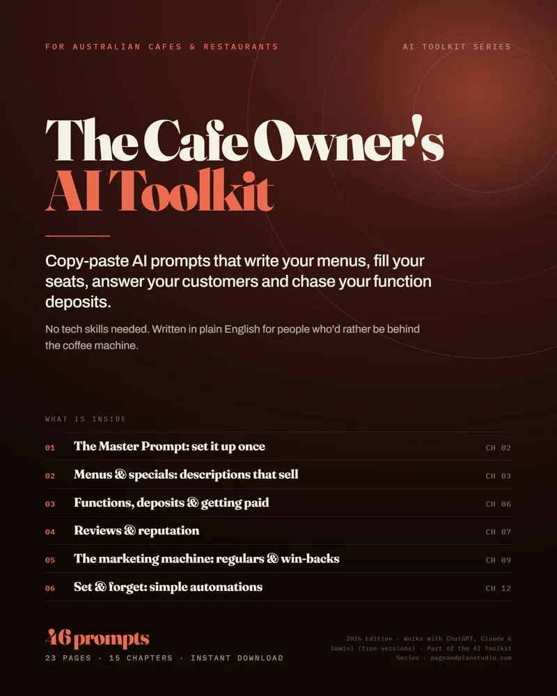 The Cafe Owner's AI Toolkit cover