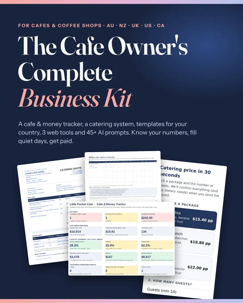 The Cafe Owner's Complete Business Kit cover