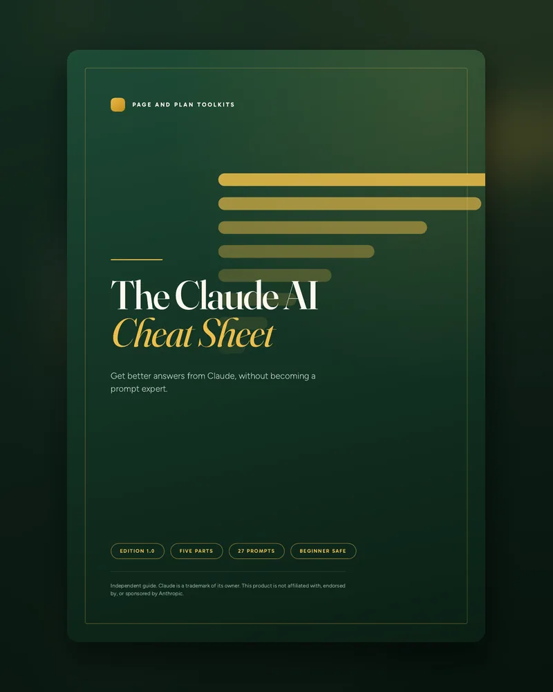 The Claude AI Cheat Sheet cover