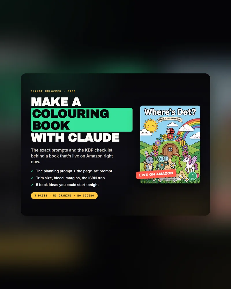 Make a Colouring Book with Claude cover