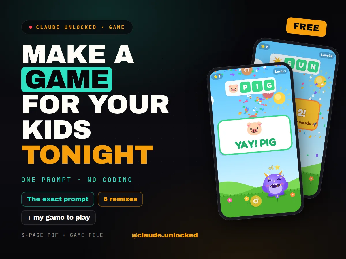 Make a Game for Your Kids Tonight: cover and pages