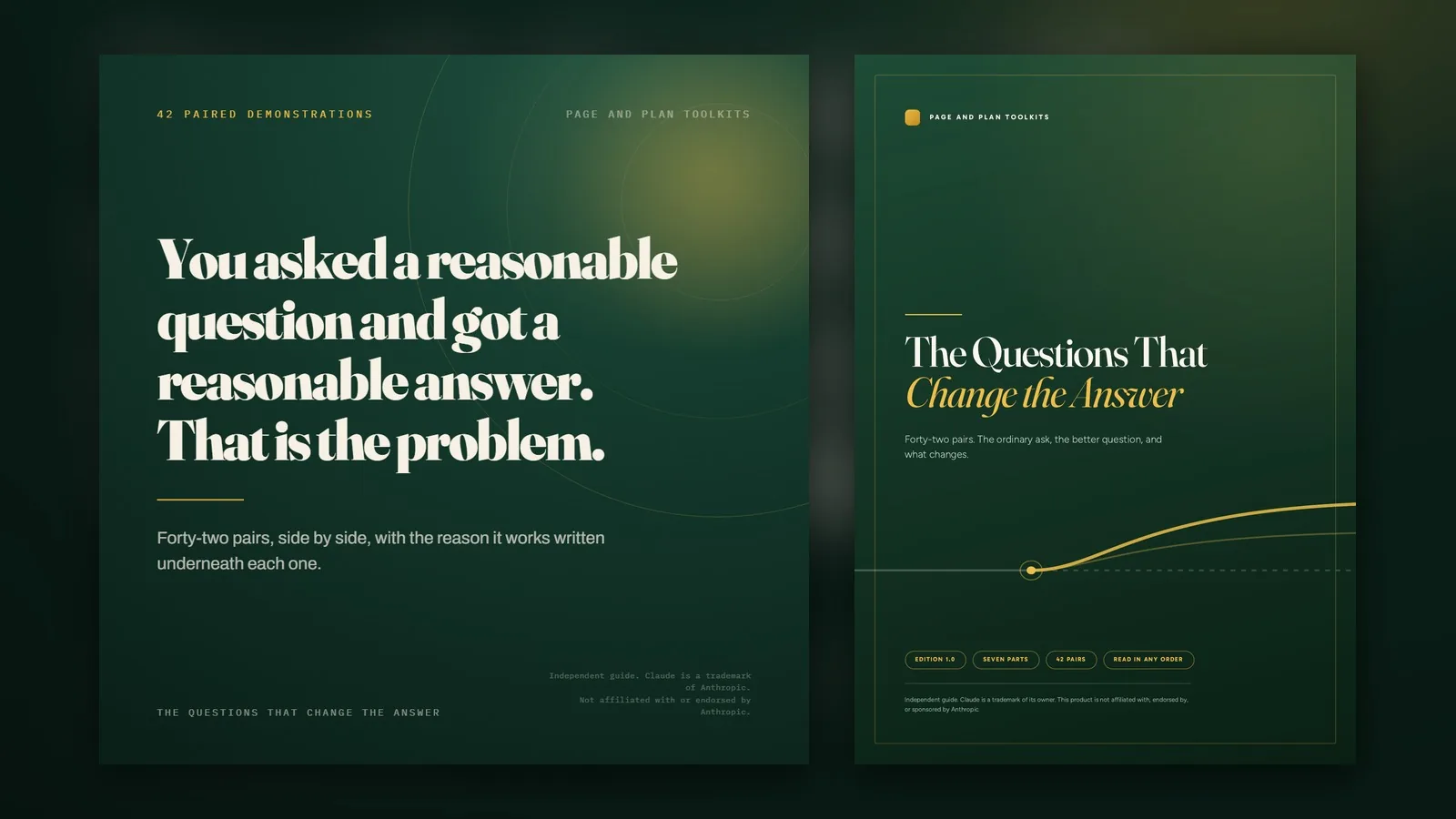 The Questions That Change the Answer: cover and pages