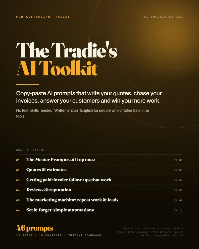 The Tradie's AI Toolkit cover