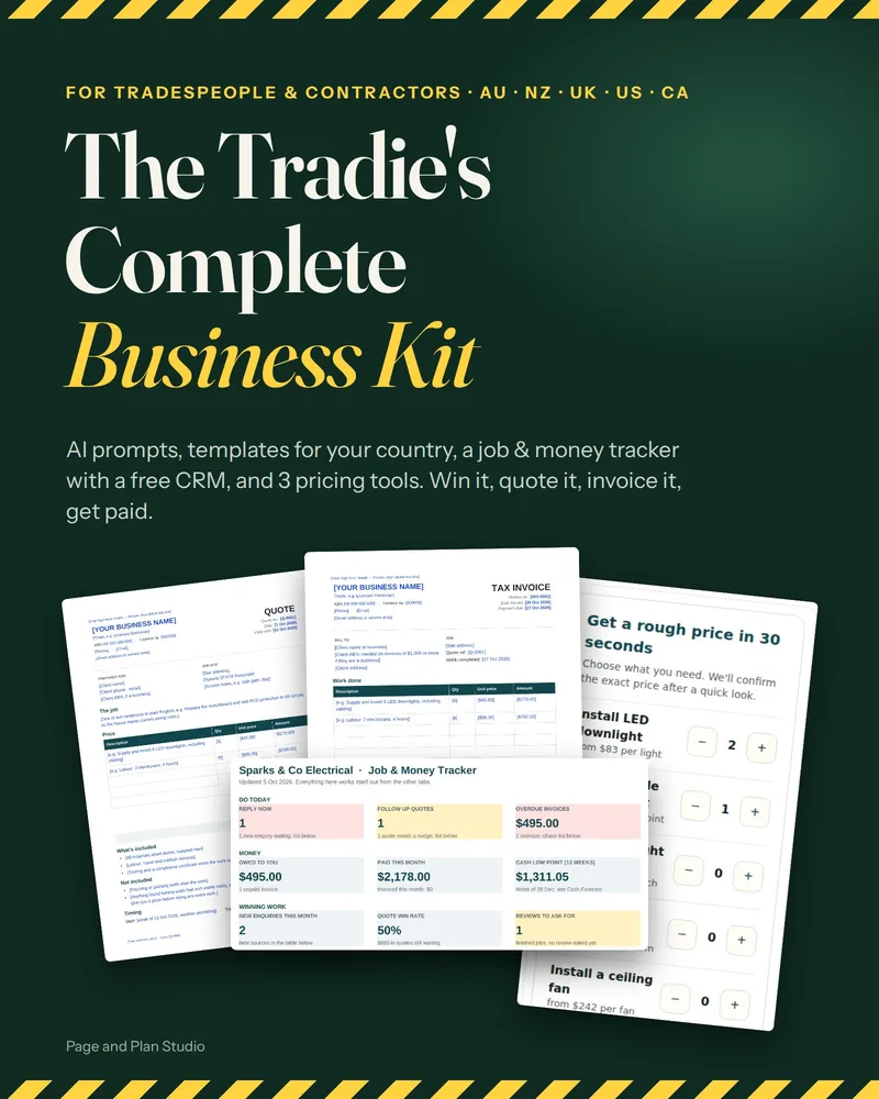 The Tradie's Complete Business Kit cover